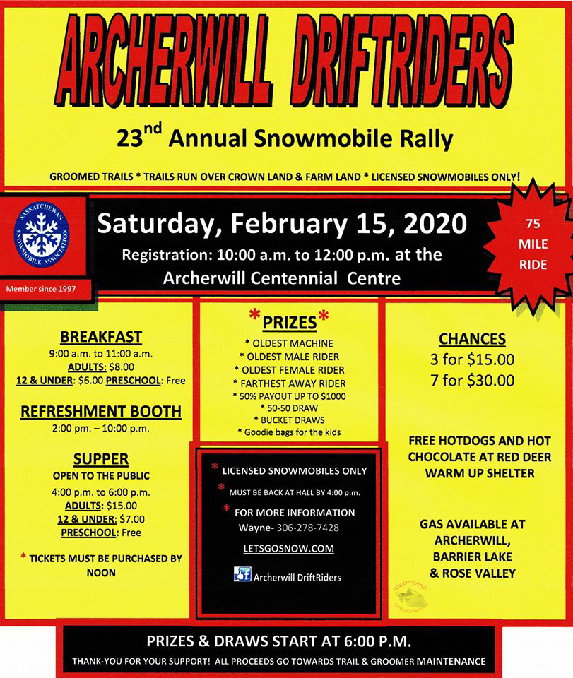 Archerwill Drift Riders 23rd Snowmobile Rally