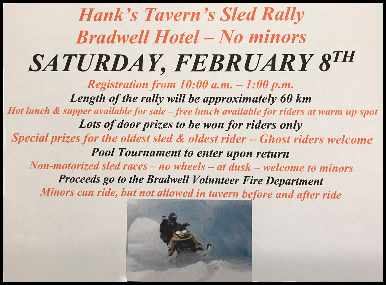 Hank's Tavern's Sled Rally