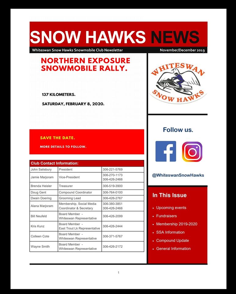 Whiteswan Snow Hawks Northern Exposure Snowmobile Rally