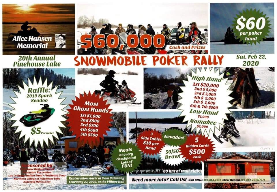 Pinehouse Lake 20th Annual Snowmobile Poker Rally